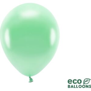 Balóniky Eco metalické tmavo mintové 26 cm 100 ks