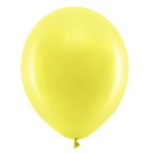 Balóniky dekoračné 30 cm Rainbow žlté 100 ks