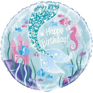 Balónik fóliový Mermaid "Happy birthday" 45 cm