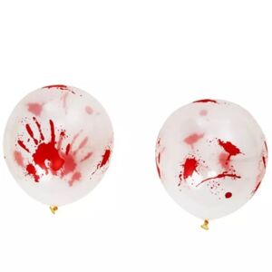 Balóniky latexové transparentné s krvavými škvrnami 30 cm 8 ks