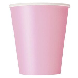 Kelímky papierové svetlo ružové 266 ml, 8 ks