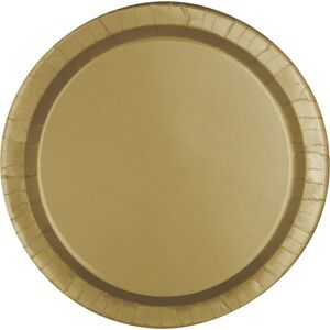 Tanieriky papierové zlaté 23 cm, 8 ks